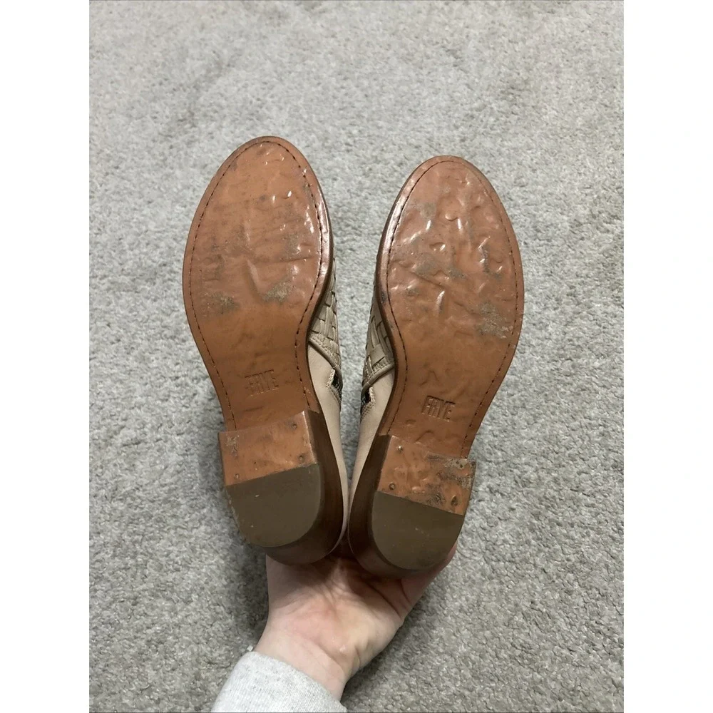 Frye‎ Womens Carson Woven Boot Woven Size 6.5 Cream